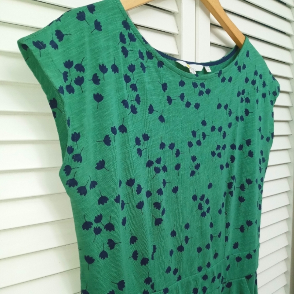 *SOLD* Boden Green & Midnight Blue Florrie Jersey Sheath dress with Pockets 8R - Picture 10 of 16
